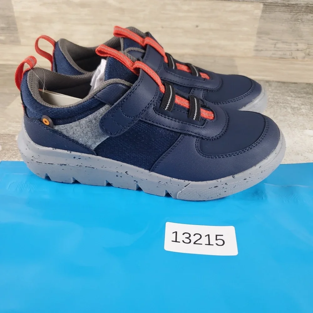 Bogs Skyline Kicker Low Kids Shoes Sz 1 Running Navy Comfort Hook & Loop Sneaker